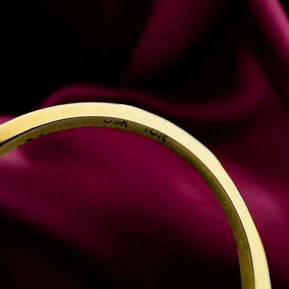 10K Gold -Natural Colombian Emerald Ring -Size 7- Oval Cut Solitaire Ring -1.5g - Picture 4 of 16